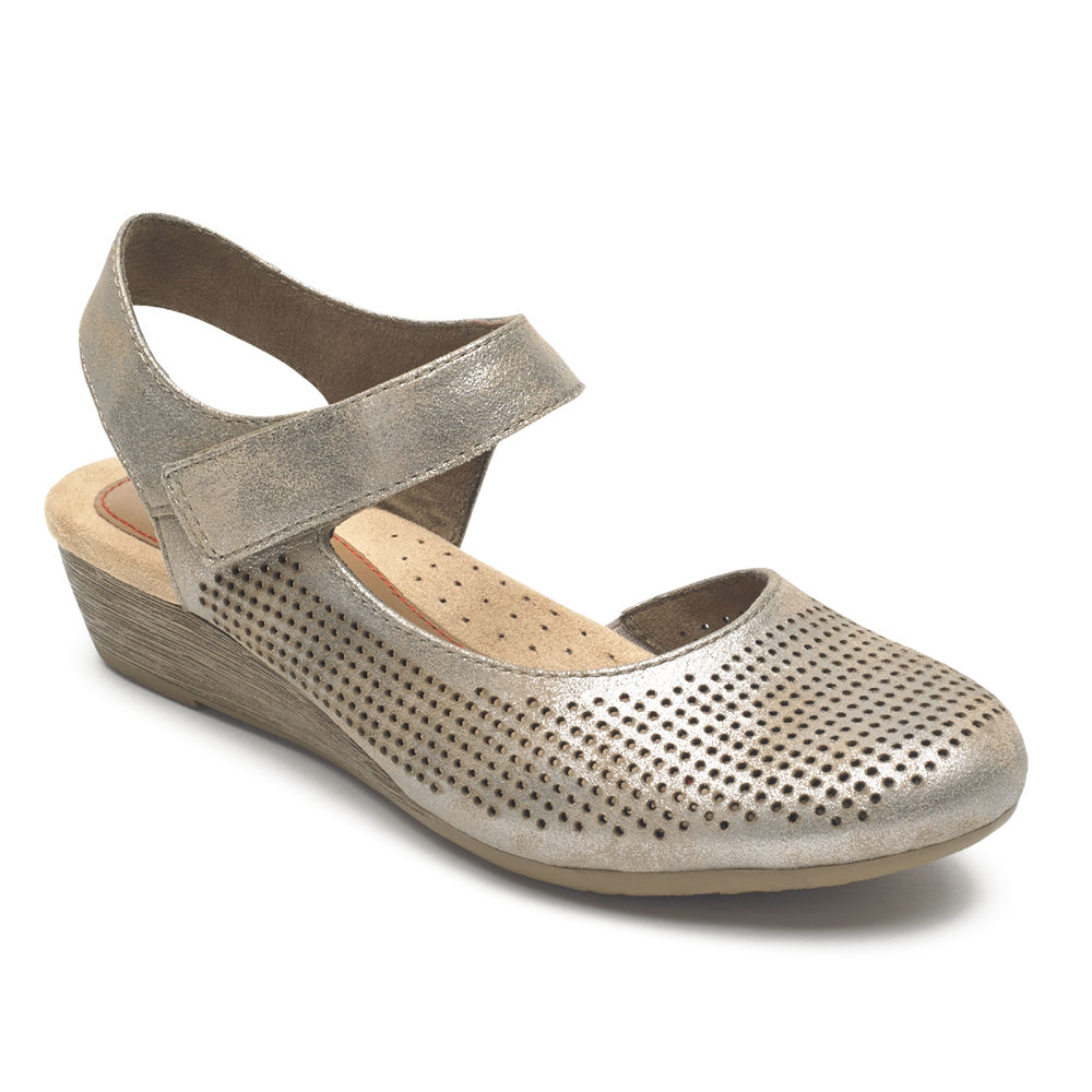 Wedges Rockport Mujer Mexico - Cobb Hill Judson Ballet Mid Dorados - FWDUI9308